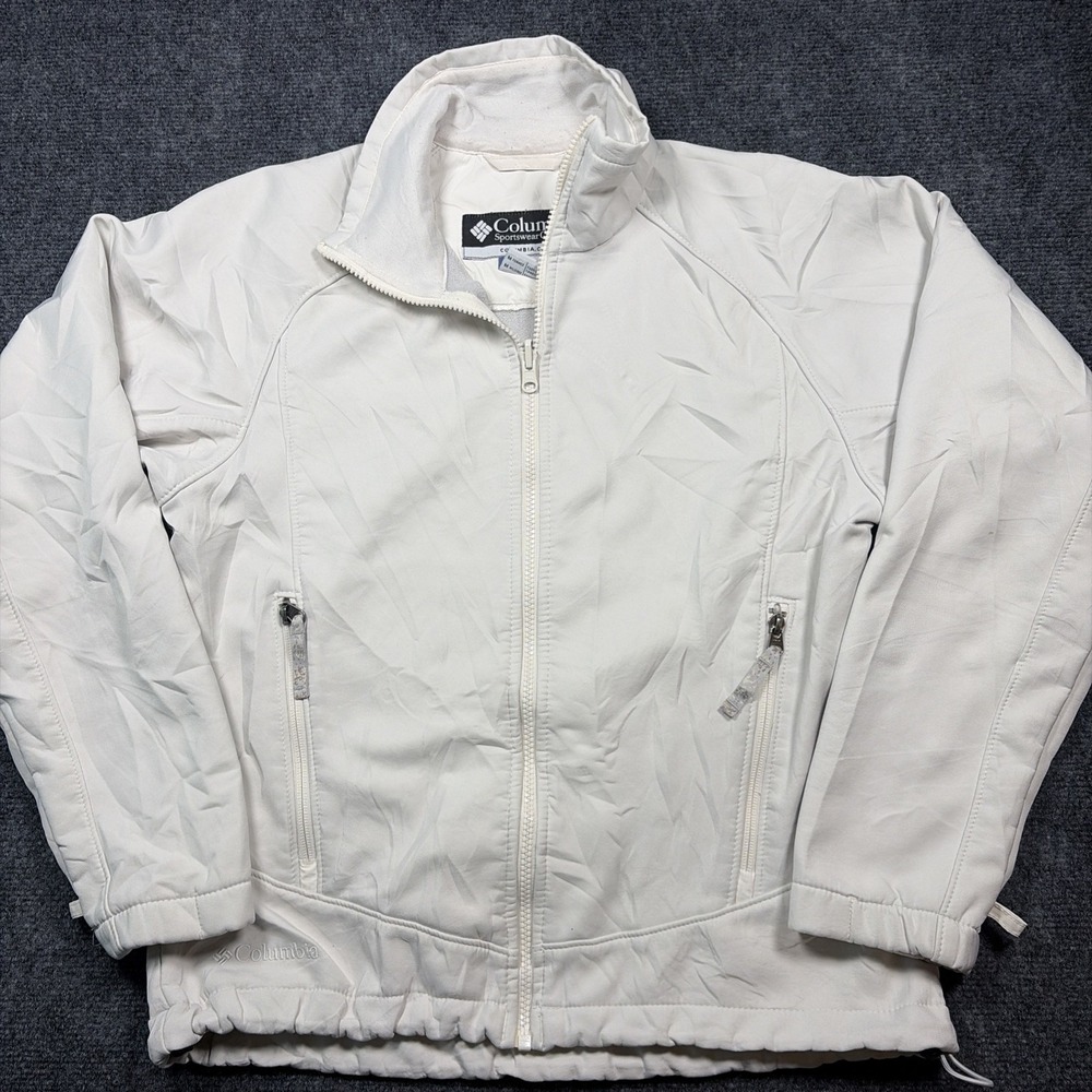Columbia White Full-Zip Jacket
